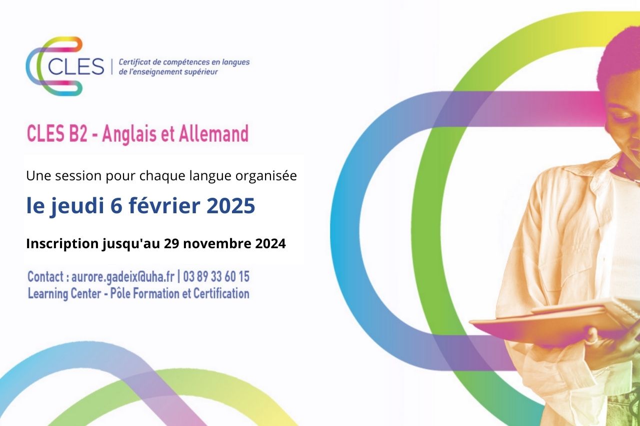 Certifiez votre niveau de maitrise en Anglais et/ou Allemand en vous inscrivant au CLES