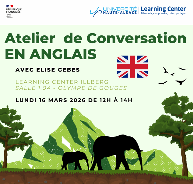 Atelier de conversation en anglais le 16 mars