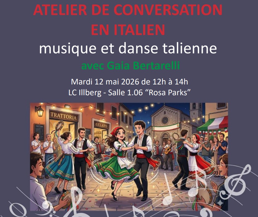 Atelier de conversation en italien le 12 mai
